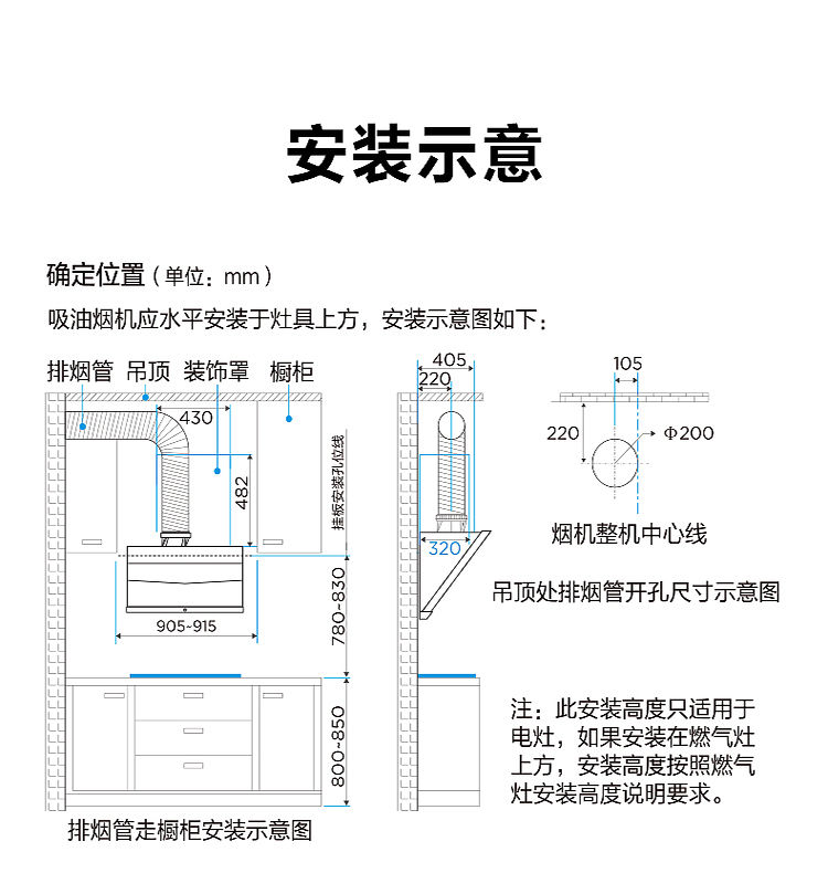 美的midea cxw-120-e62s 油烟机 22爆出大吸力 侧吸抽油烟机 变频随烟